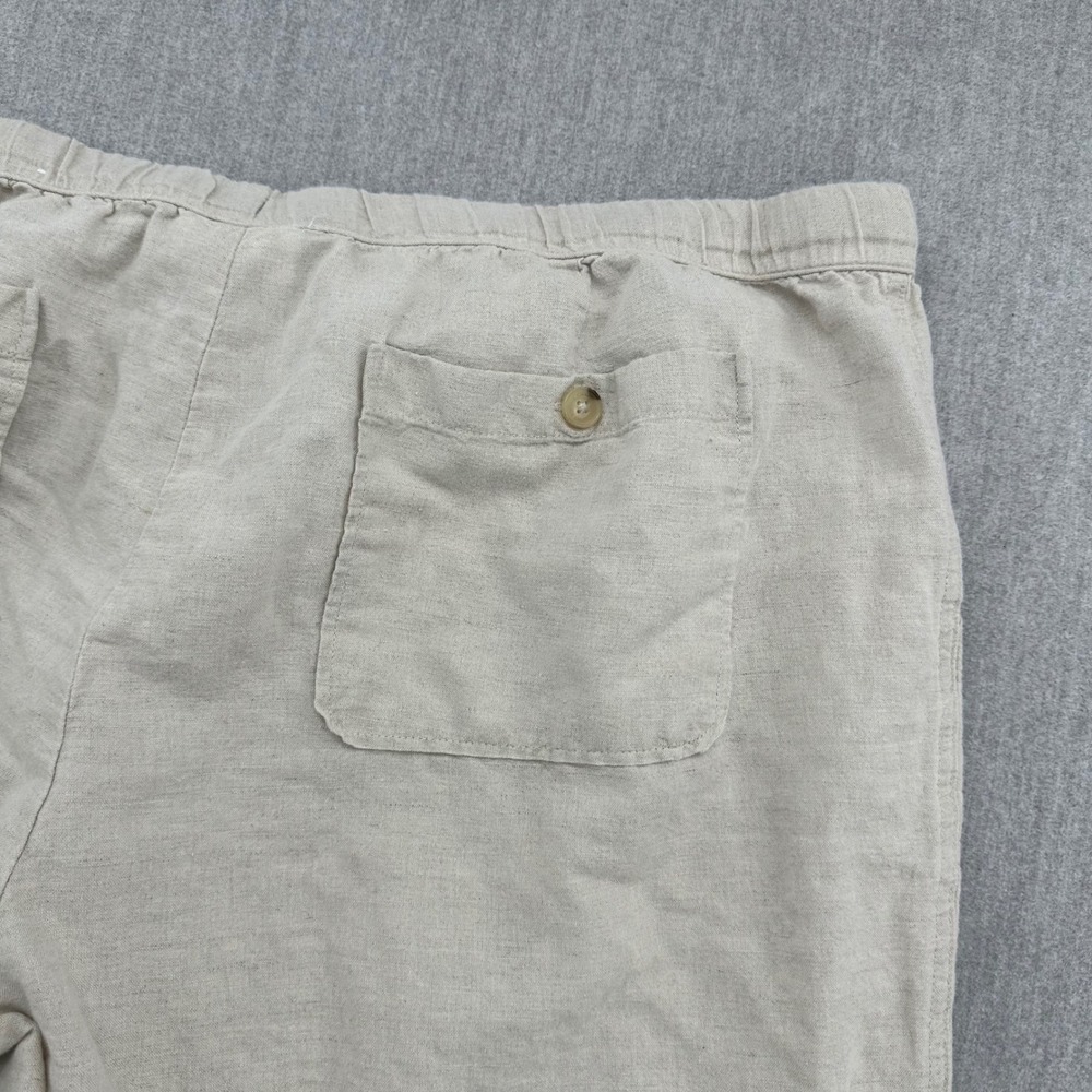 Liz Claiborne Pants Womens XL Beige Classic Linen Blend Straight Leg - Picture 6 of 7